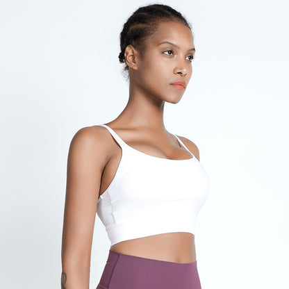 High support spaghetti strap bra