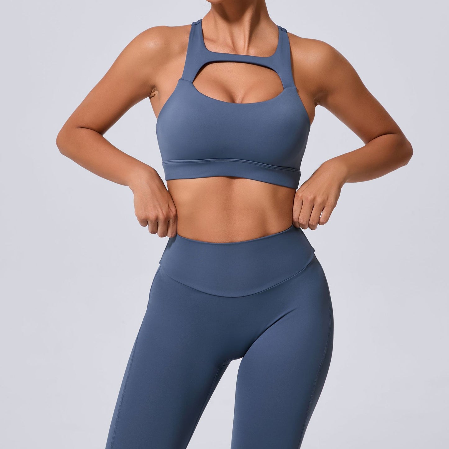 Cut out front sports bra