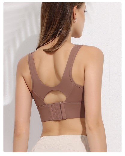 Cut out back sports bra