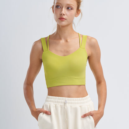 Cross back sports bra