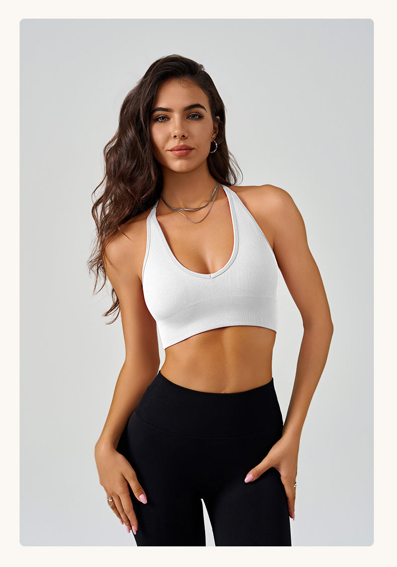 Halter neck medium support bra