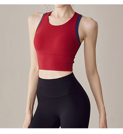 Contrast insert sports bra
