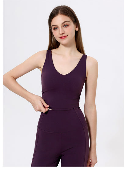 High support cropped vest