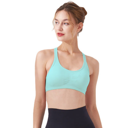 Cross back sports bra
