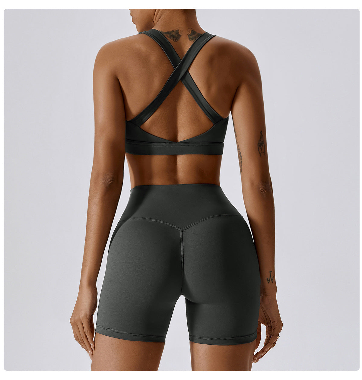 High support cross back sports bra
