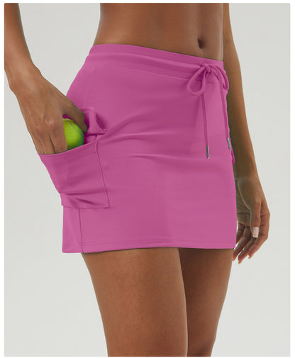 Quick dry draw string skort