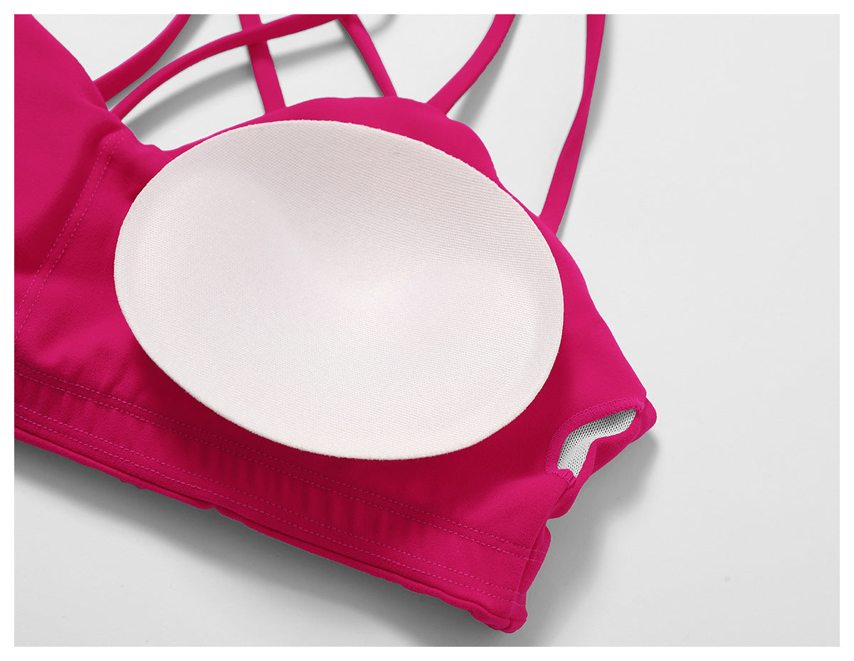 Double strap high support bra