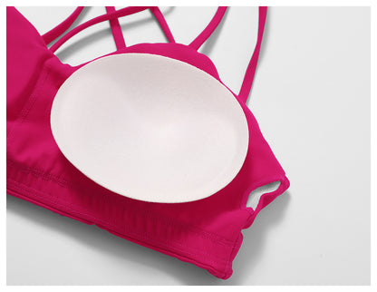 Double strap high support bra