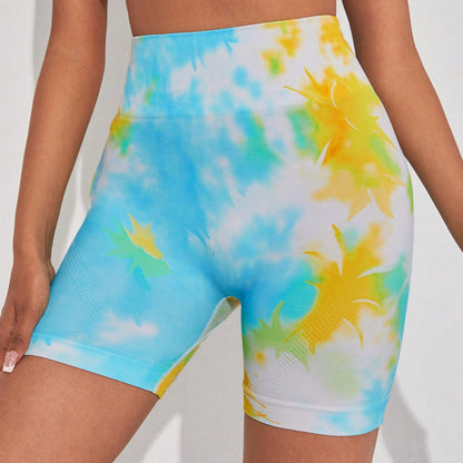 Tie & dye fitness shorts