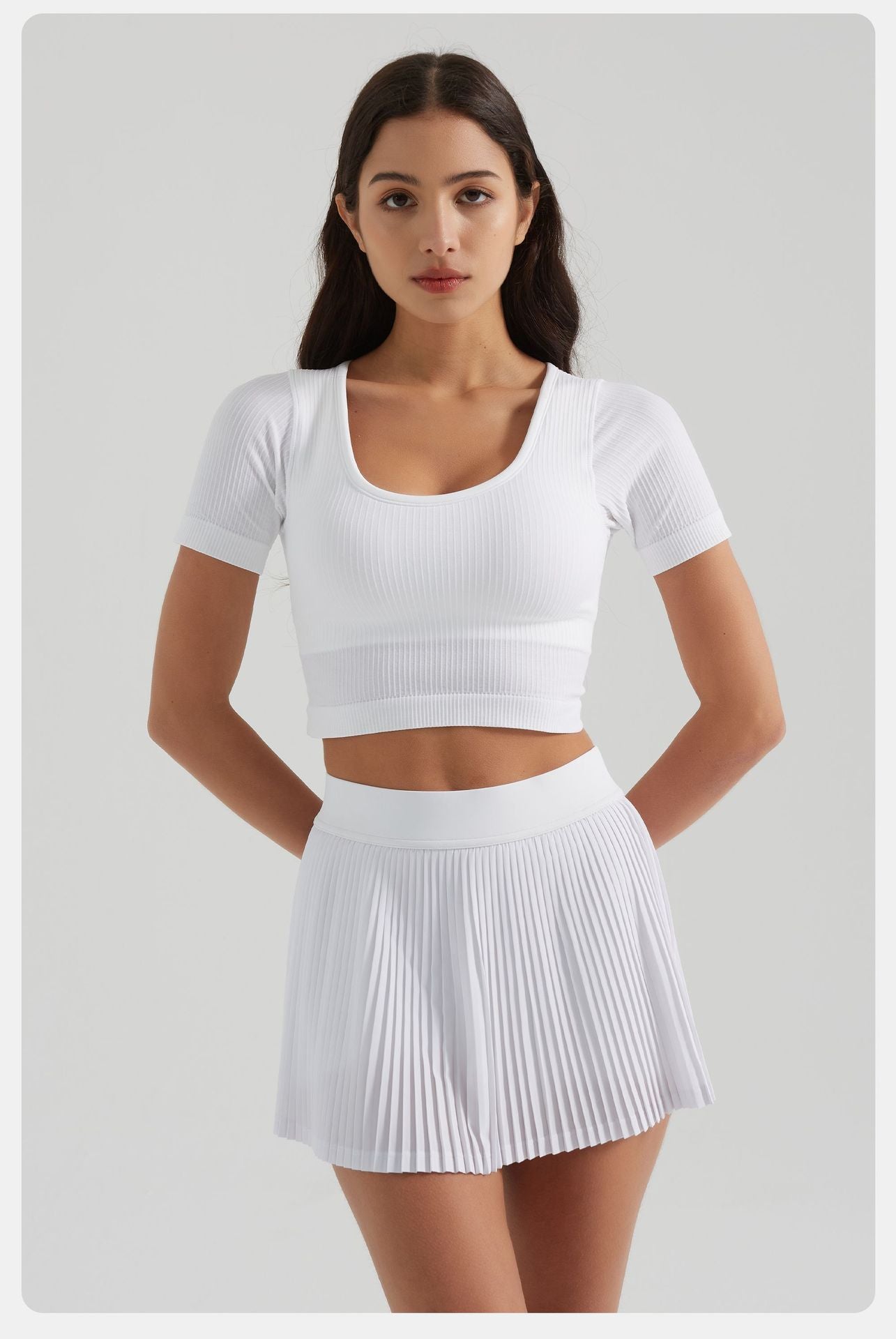 Quick dry pleated tennis skort
