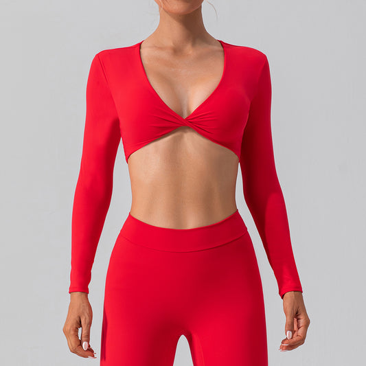 Twisted front cropped top