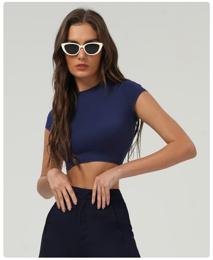 Brushed cropped top