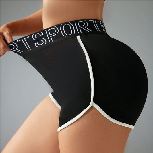 Jacquard waist hot pants