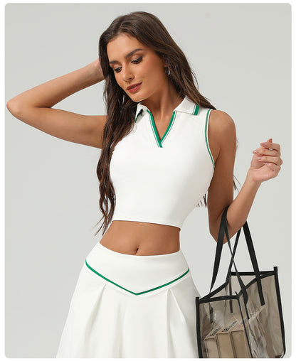 Jacquard detail cropped top