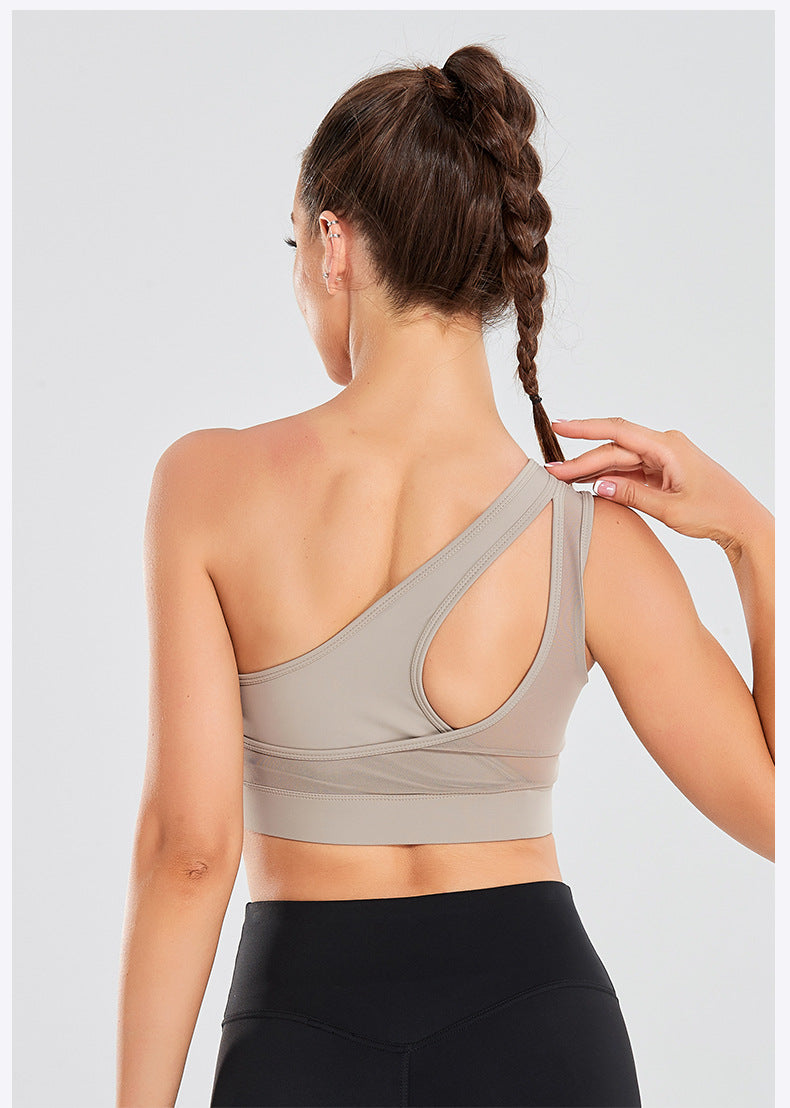 One shoulder sports bra