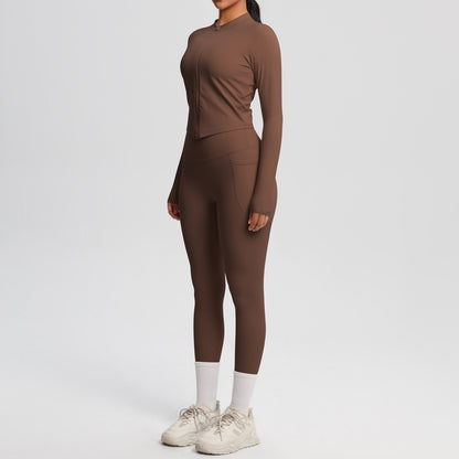 Long sleeve two piece fitness set