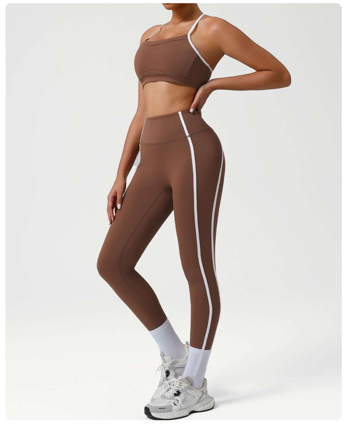 Contrast trim leggings