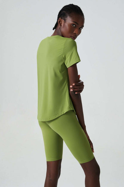 Matching T shirt and biker shorts set