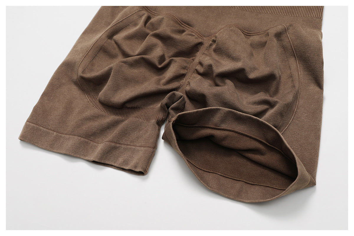 Stone Washed hip shaping shorts