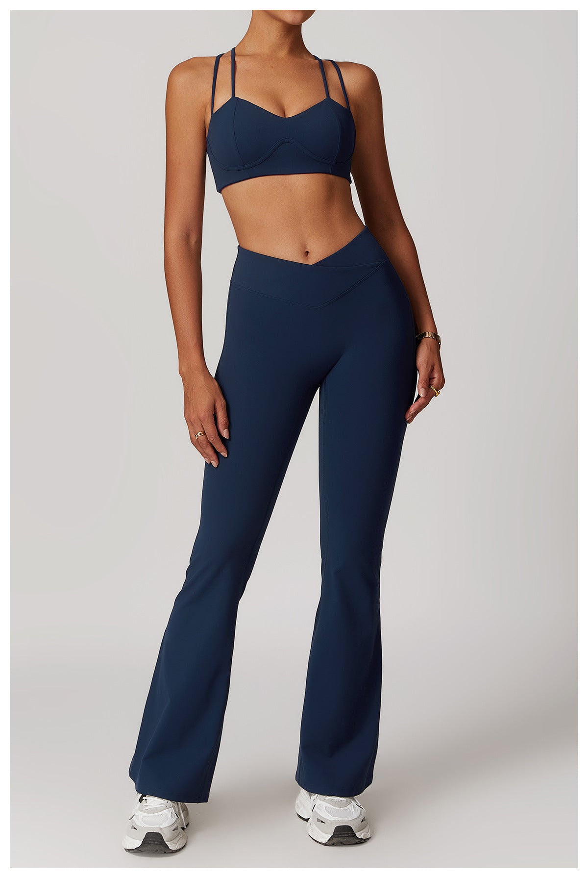 Double strap high support bra