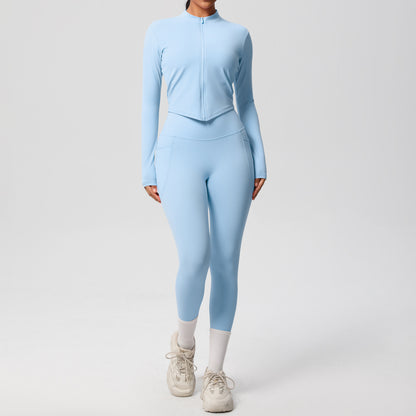Long sleeve two piece fitness set