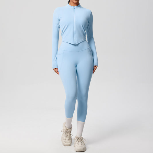 Long sleeve two piece fitness set