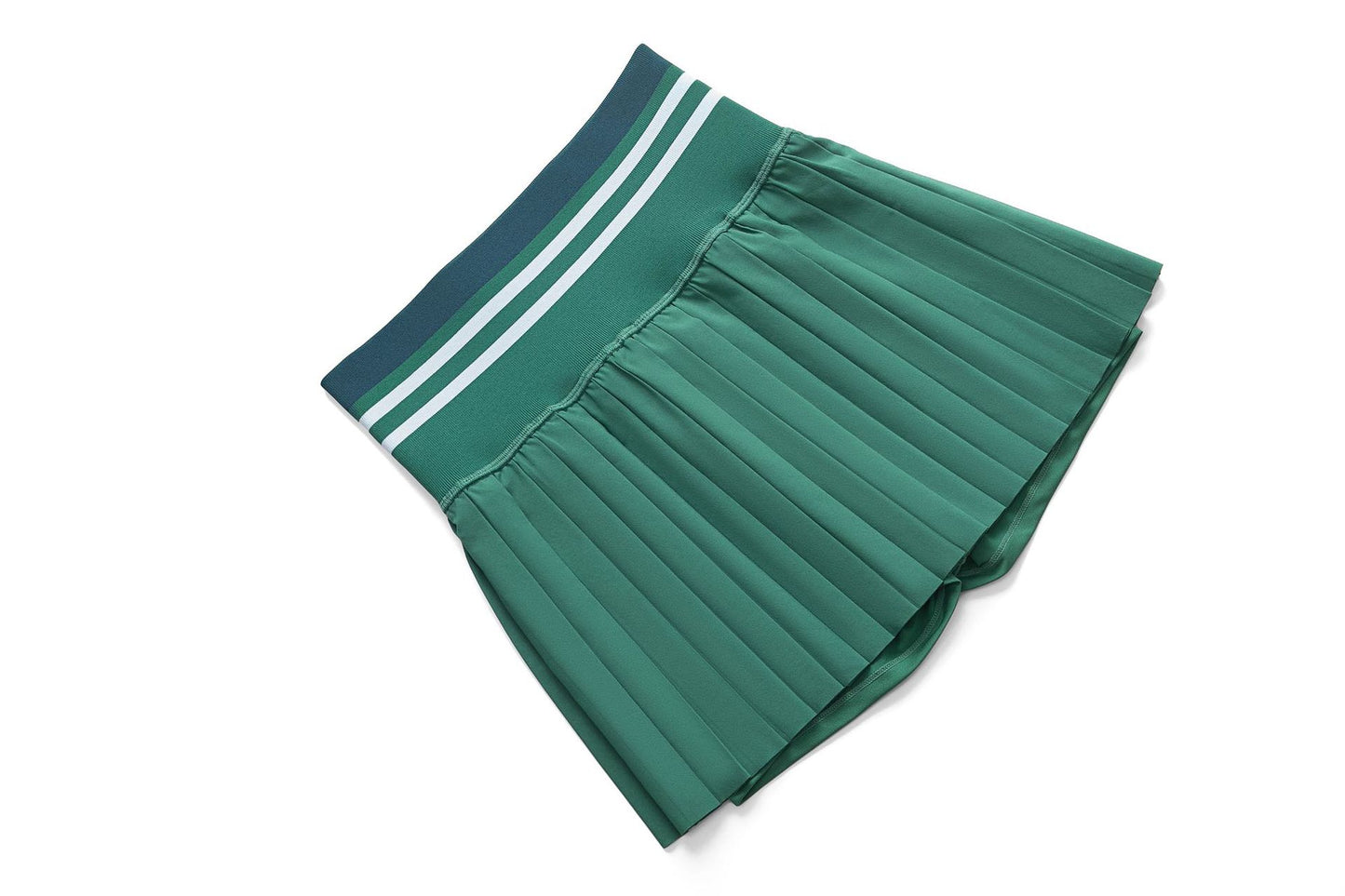 Jacquard waist pleated tennis skirt