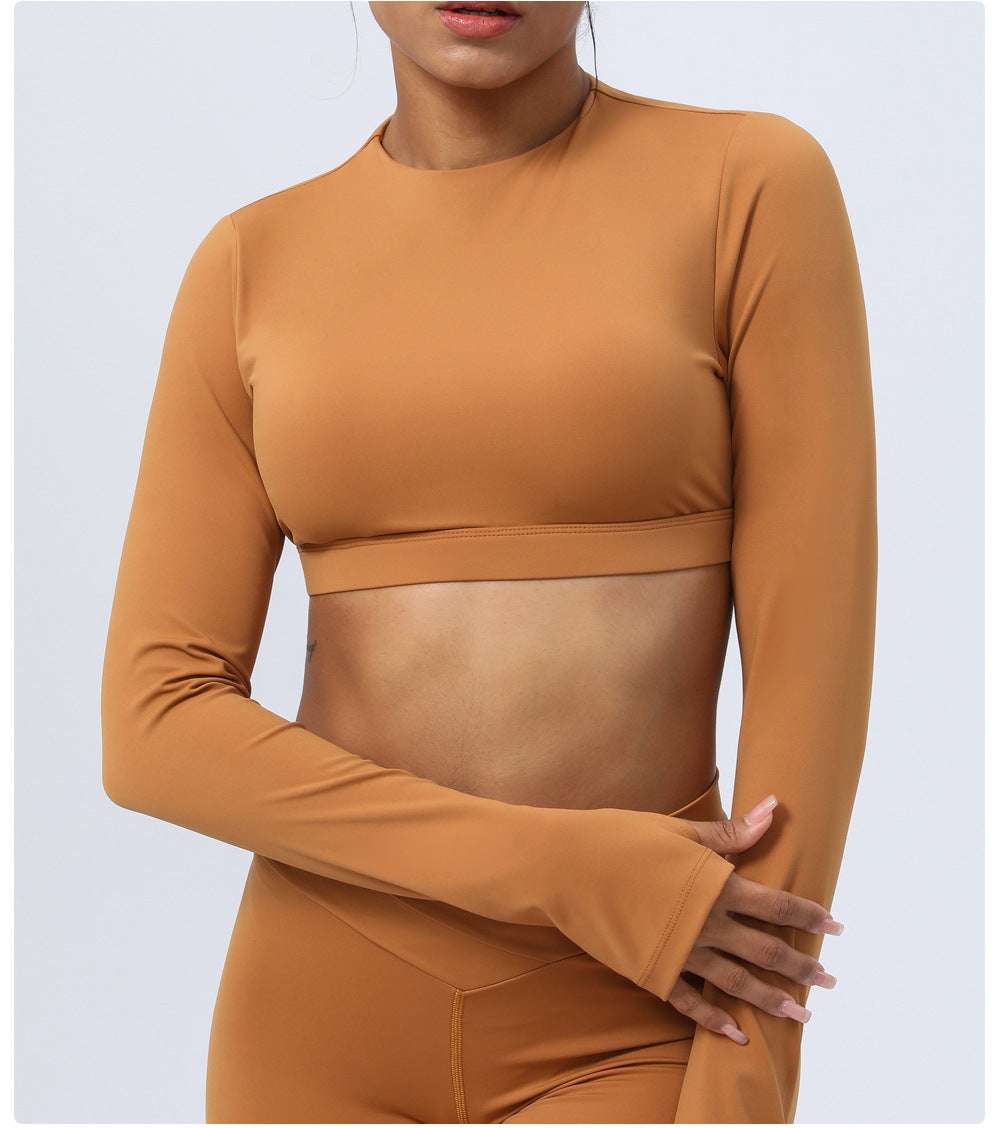 Nude Feel Workout Clothes Suit Cross Strap Showing Chest Pad Yoga Suit Suit Outdoor Sports Two Piece Set Women