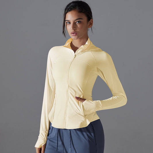 Breathable zip front top