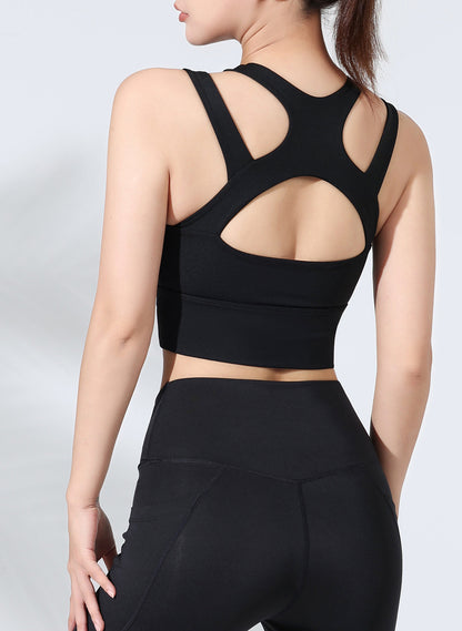 Zip front high support sports bra