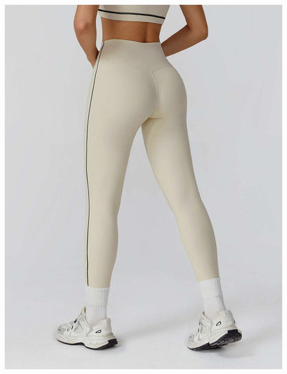 Contrast piping leggings
