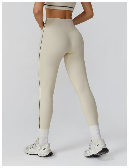 Contrast piping leggings