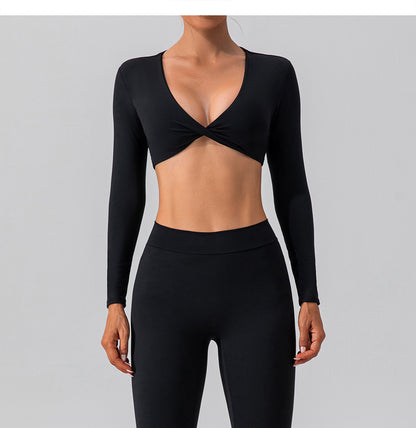 Twisted front cropped top