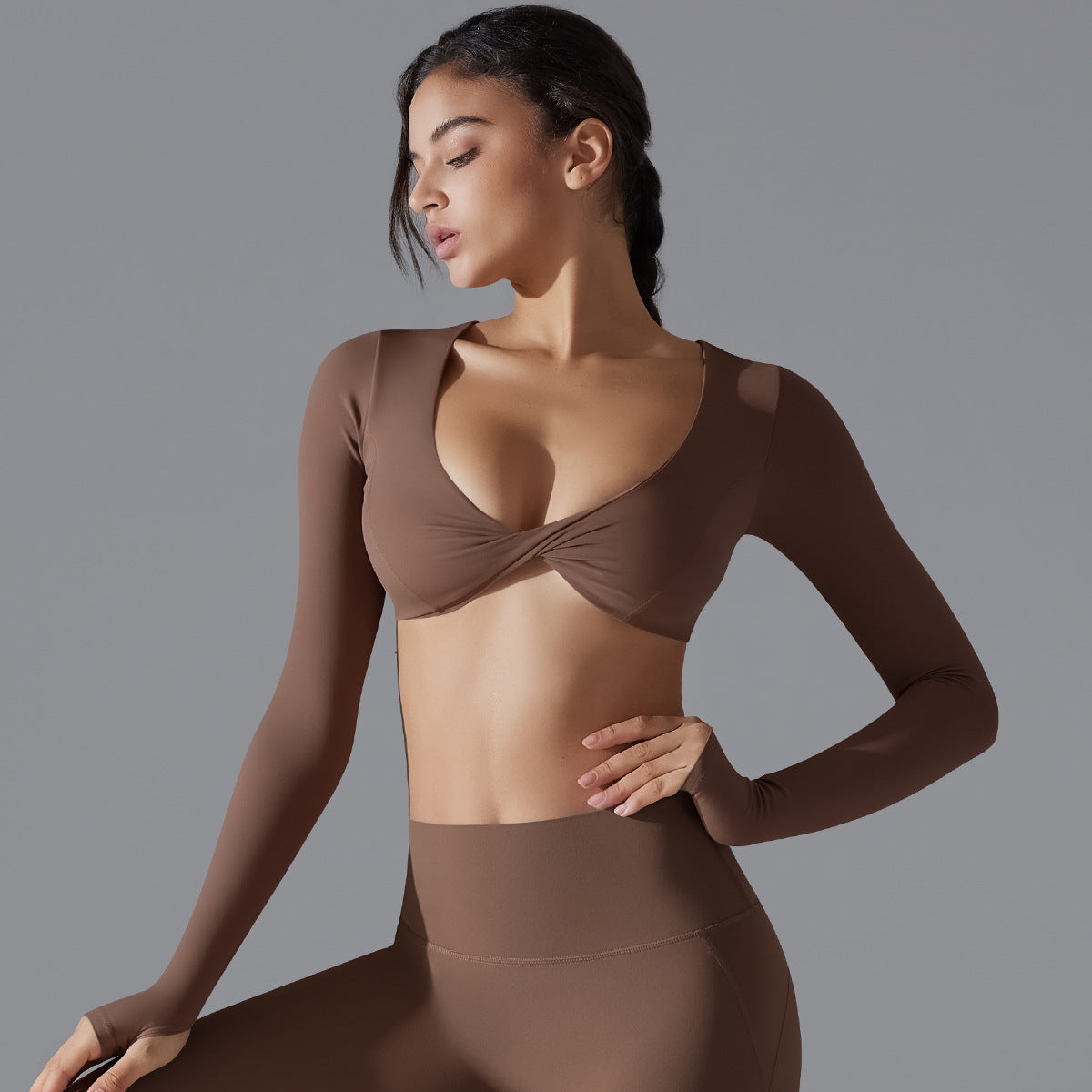 Twisted front full sleeve top