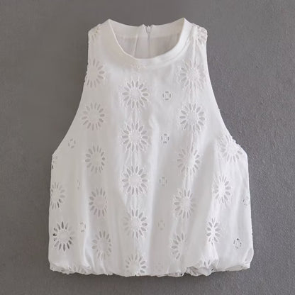 Cut out embroidery two piece set