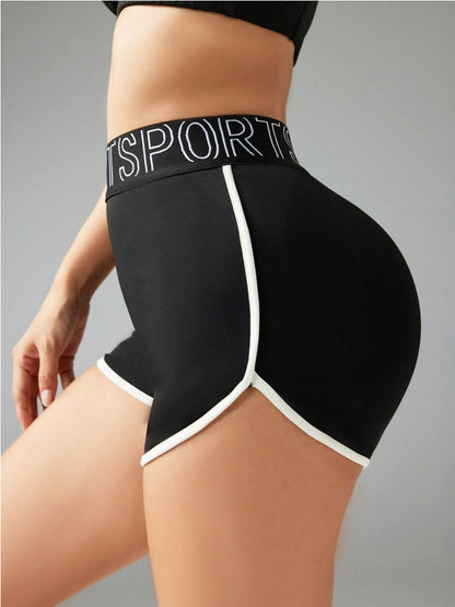 Jacquard waist hot pants
