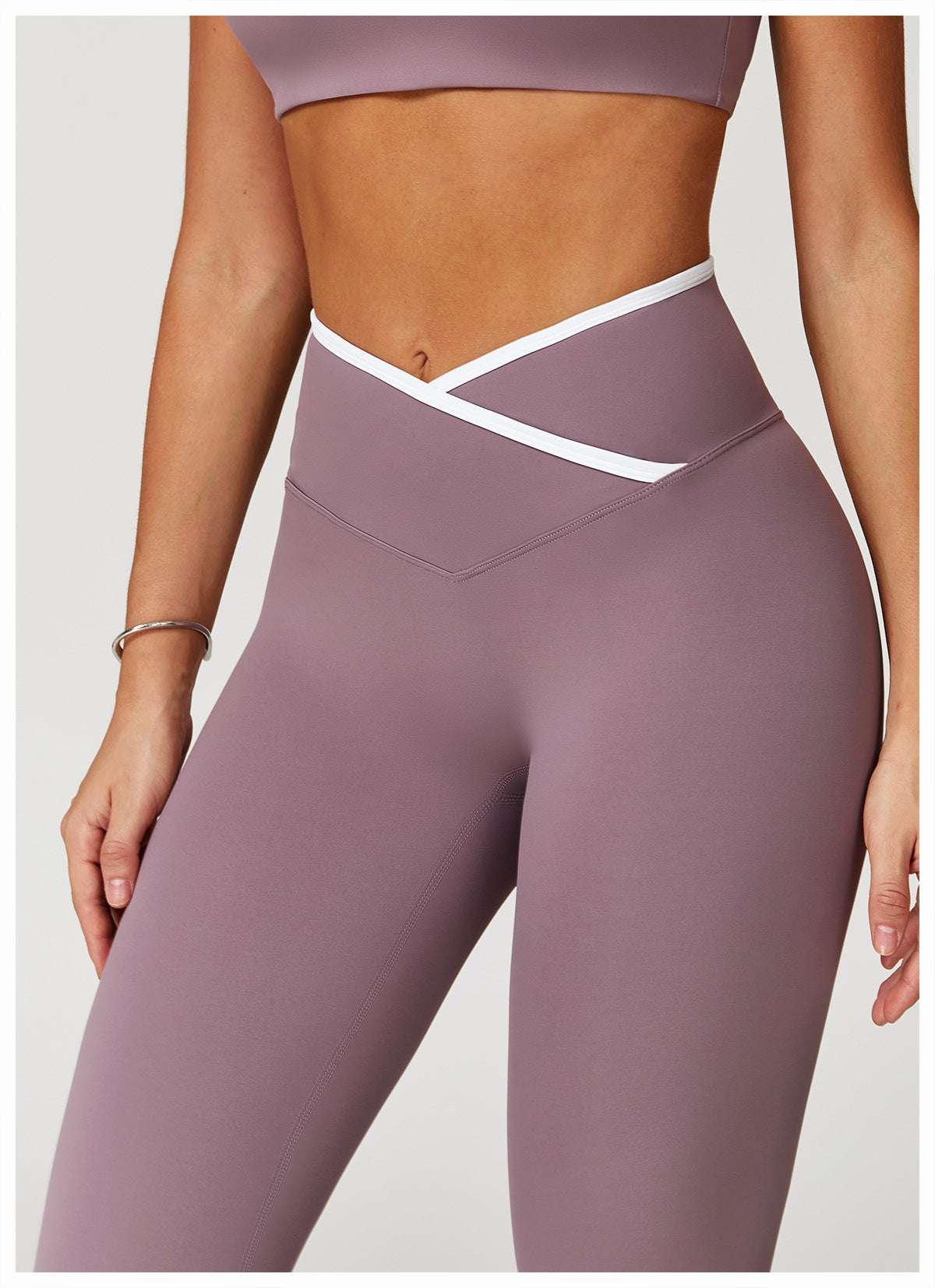 Cross waist leggings