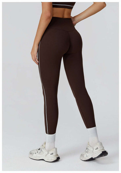 Contrast piping leggings
