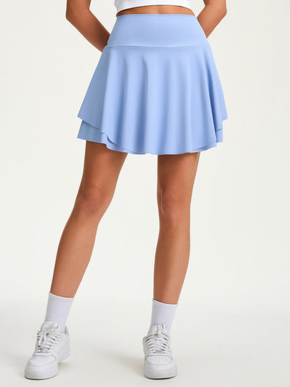 Layered tennis skort