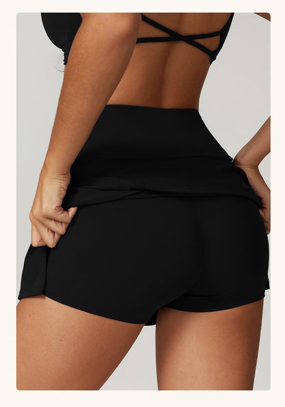 Side slit tennis skort