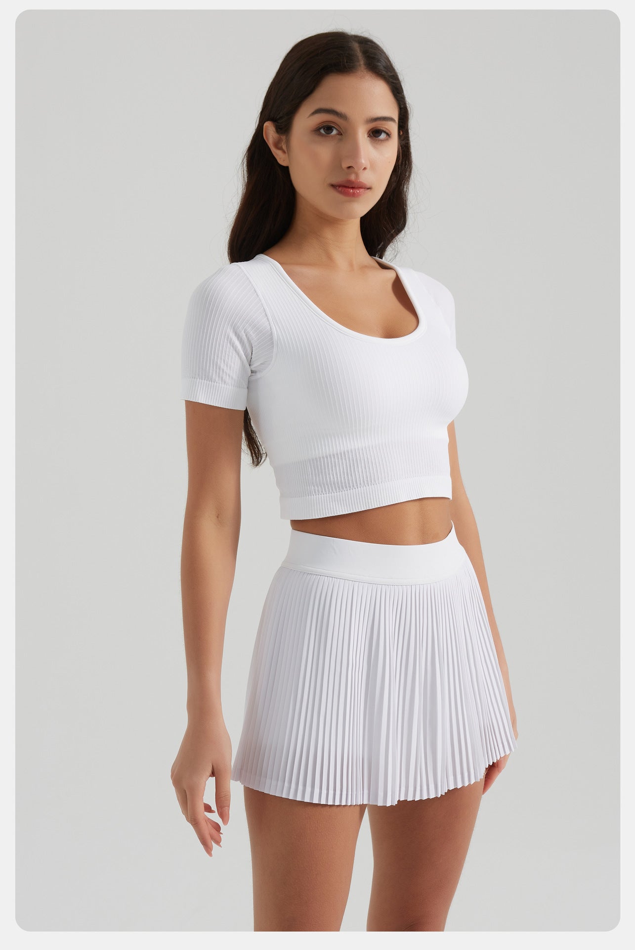 Quick dry pleated tennis skort