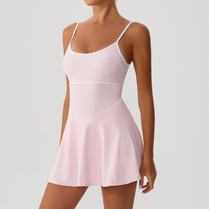 Contrast piping tennis dress