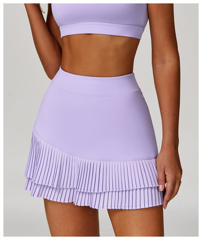 Pleated tennis skort