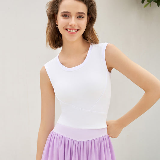 Rib sleeveless vest