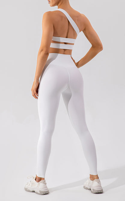 One shoulder sports bra