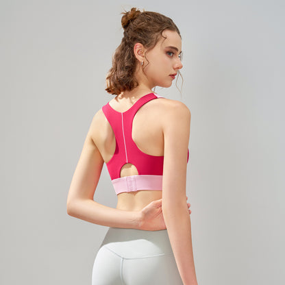 Colour block sports bra