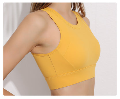 Cross back high support bra