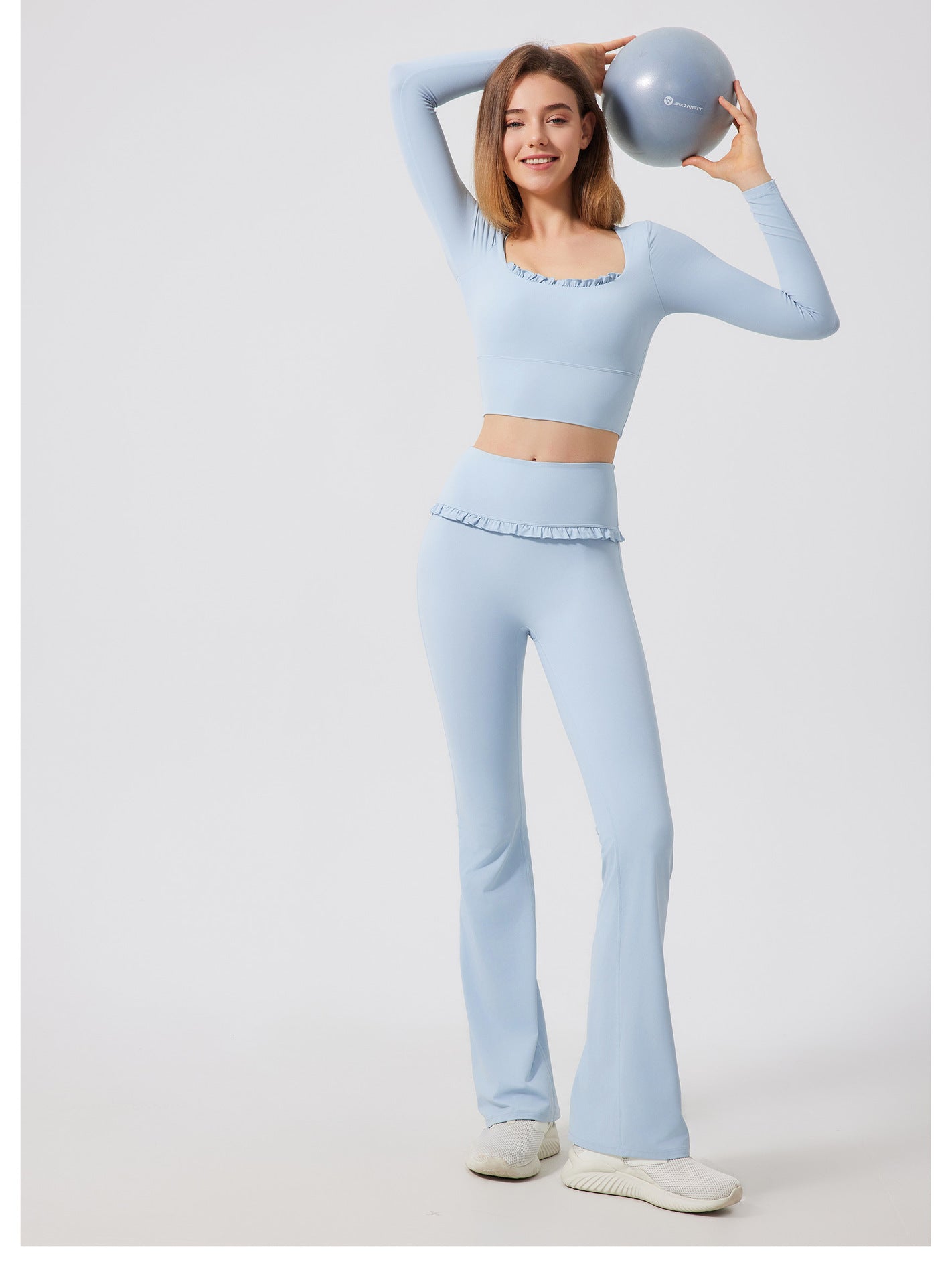 Ruffled Skinny Trousers