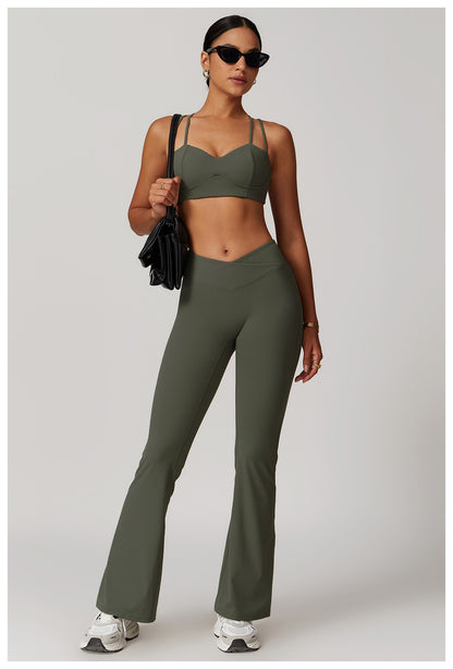 Double strap high support bra