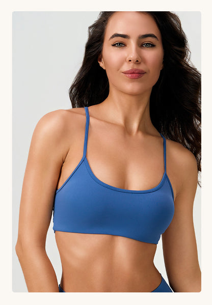 Cross back sports bra